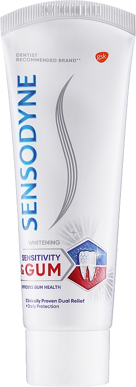 Wybielająca pasta do wrażliwych zębów i dziąseł - Sensodyne Sensitivity & Gum Whitening — Zdjęcie N2