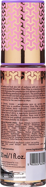 Rozświetlająca baza pod makijaż - Ingrid Cosmetics Flawless Glow Filter — Zdjęcie N2
