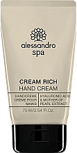 Hydrolipidowy krem do rąk - Alessandro International Spa Cream Rich Hand Cream — Zdjęcie N1