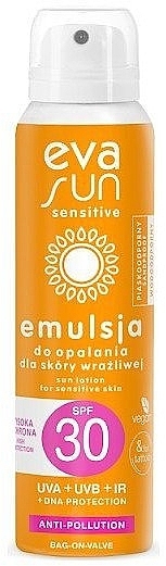 Emulsja przeciwsłoneczna do skóry wrażliwej - Eva Natura Sun Sensitive Emulsion SPF30 — Zdjęcie N1