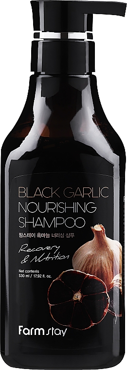 Rewitalizujący szampon do włosów z czarnym czosnkiem - Farmstay Black Garlic Nourishing Shampoo