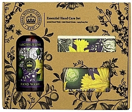 Kup Zestaw - The English Soap Company Narcissus Lime Essential Hand Care Set (soap/240g + h/cr/75ml + h/wash/500ml)