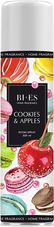 Perfumowany odświeżacz powietrza Ciasteczka i jabłko - Bi-Es Home Fragrance Cookies & Apple Room Spray — Zdjęcie N1