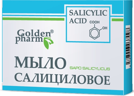 Mydło salicylowe w kostce - Golden Pharm Salicylic Soap  — Zdjęcie N1