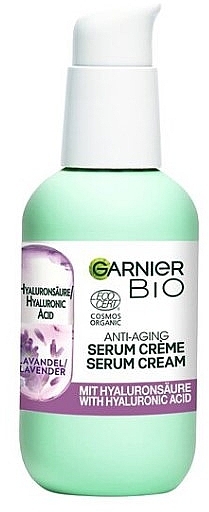 	Przeciwzmarszczkowe serum do twarzy z kwasem hialuronowym - Garnier Bio 2in1 Anti-Age Serum Cream With Hyaluronic Acid — Zdjęcie N2