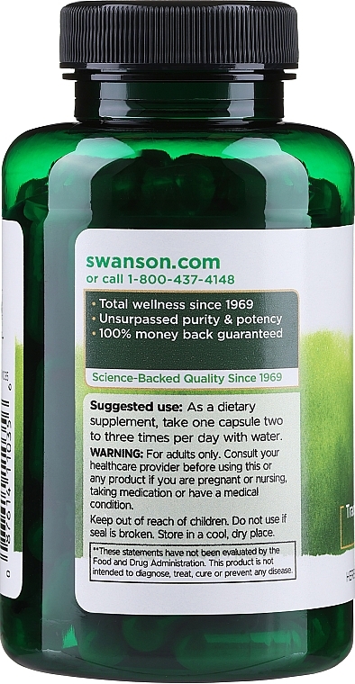 Ziołowy suplement diety Liście Neem - Swanson Neem Leaf 500 mg — Zdjęcie N2