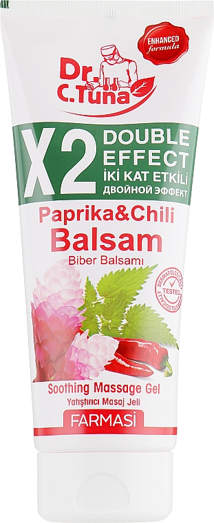 Żel do masażu Podwójny efekt z papryczką chili - Farmasi Dr.Tuna Paprika Balsam — Zdjęcie N2