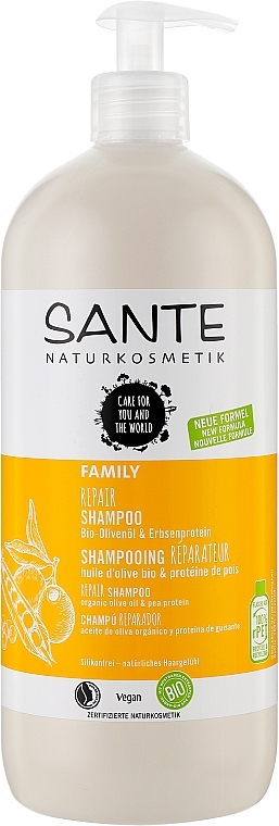 Szampon do włosów z oliwą z oliwek i proteinami grochu - Sante Olive Oil & Pea Protein Repair Shampoo — Zdjęcie N5