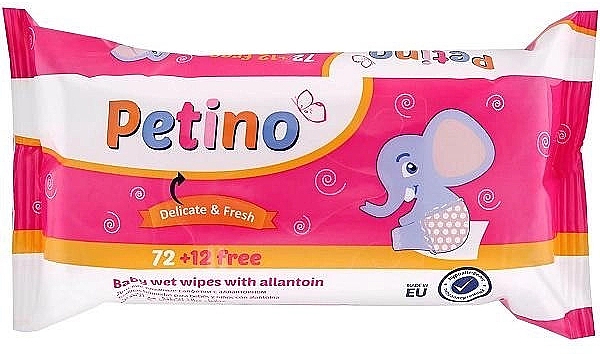 Chusteczki nawilżane z alantoiną dla dzieci, 84 szt. - Cleanic Petino Delicate&Fresh — Zdjęcie N1
