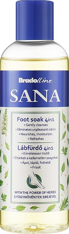 Kąpiel do stóp 4 w 1 z pudrem roślinnym - Bradoline Sana 4 In 1 Foot Soak — Zdjęcie N1
