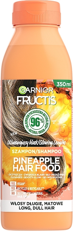 Szampon do długich matowych włosów Ananas - Garnier Fructis Hair Food Pineapple