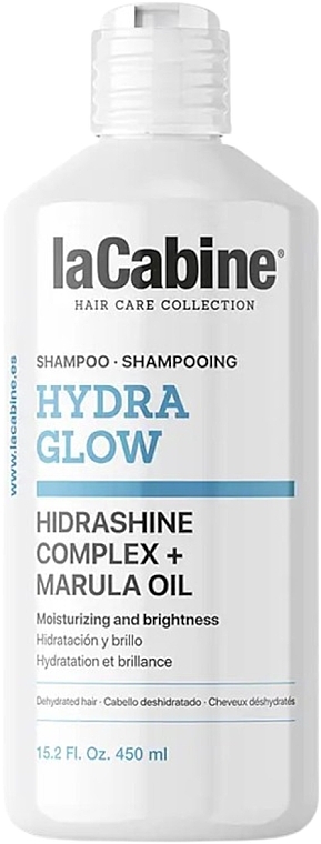 Nawilżający szampon do włosów - La Cabine Hydra Glow Shampoo Hidrashine Complex + Marula Oil  — Zdjęcie N1