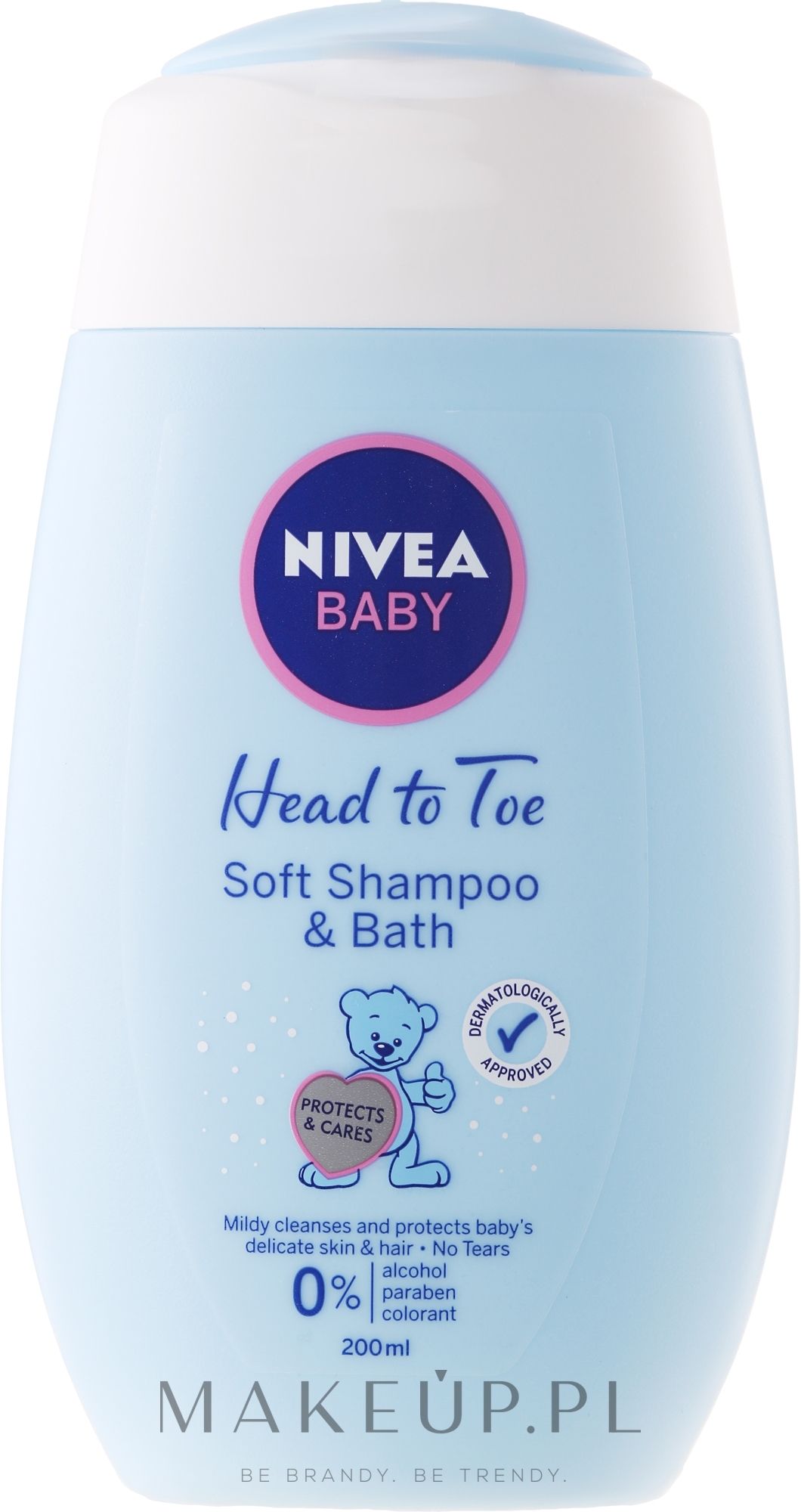 Łagodny szampon i płyn do kąpieli 2 w 1 dla dzieci i niemowląt - NIVEA BABY Soft Shampoo & Bath — Zdjęcie 500 ml