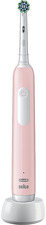 Elektryczna szczoteczka do zębów, różowa - Oral-B Pro 1 Cross Action Electric Toothbrush Pink — Zdjęcie N3