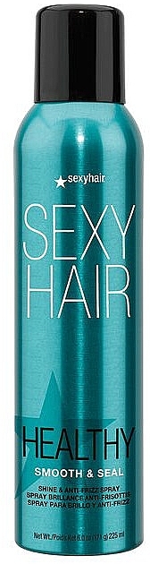 Spray dodający blasku i wygładzający włosy - SexyHair HealthySexyHair Smooth & Seal Shine & Anti-Frizz Spray — Zdjęcie N1