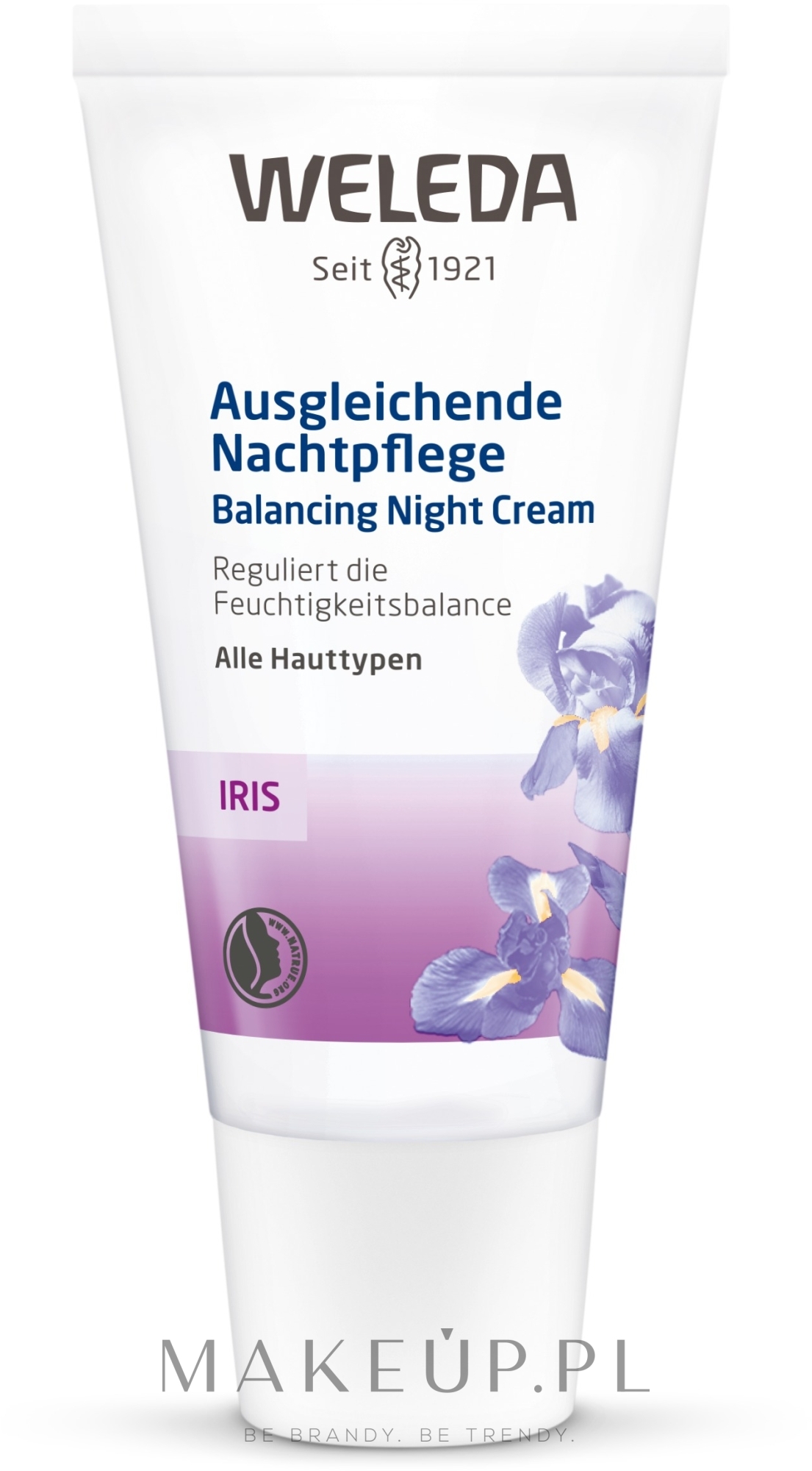 Nawilżający krem do twarzy na noc z irysem - Weleda Iris Hydrating Night Cream — Zdjęcie 30 ml