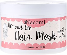 Kup Maska do włosów z olejem ze słodkich migdałów, kwasem hialuronowym i proteinami ryżu - Nacomi Almond Oil Hair Mask