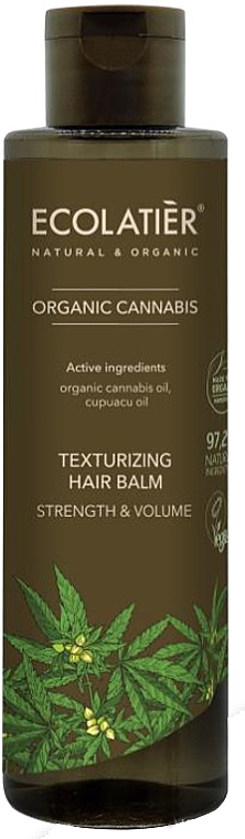 Zwiększający objętość balsam do włosów - Ecolatier Organic Cannabis Texturizing Hair Balm — Zdjęcie N1