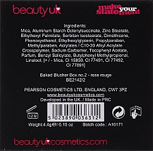 Wypiekany róż do policzków - Beauty UK Cosmetics Baked Blusher — Zdjęcie N2
