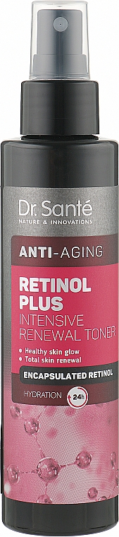Tonik intensywnie regenerujący do twarzy - Dr Sante Retinol Plus Intensive Renewal Toner