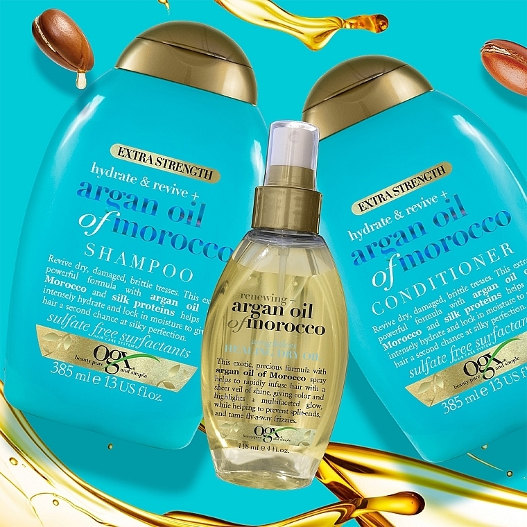 Odbudowujący szampon do włosów z olejem arganowym - OGX Argan Oil of Morocco Shampoo — Zdjęcie N3