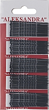 Wsuwki do włosów Aleksandra, 4,5 cm, czarne - Cosmo Shop — Zdjęcie N1