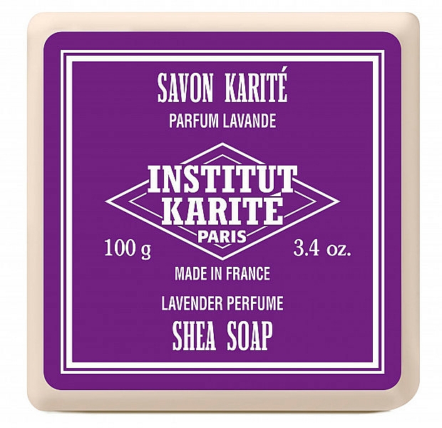 Zestaw - Institut Karite Shea Soap Trio Rose, Lavender and Cherry Blossom (soap/100g + soap/100g + soap/100g) — Zdjęcie N3