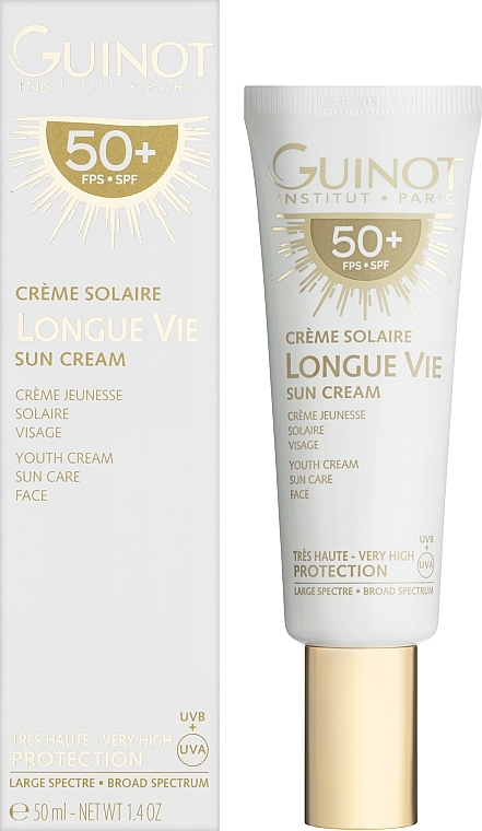 Odmładzający krem przeciwsłoneczny do twarzy - Guinot Longue Vie Sun Cream SPF 50+ — Zdjęcie N2