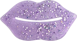 Hydrożelowa maseczka na usta z brokatem - IDC Institute Glitter Hydrogel Lips Pad Purple  — Zdjęcie N2