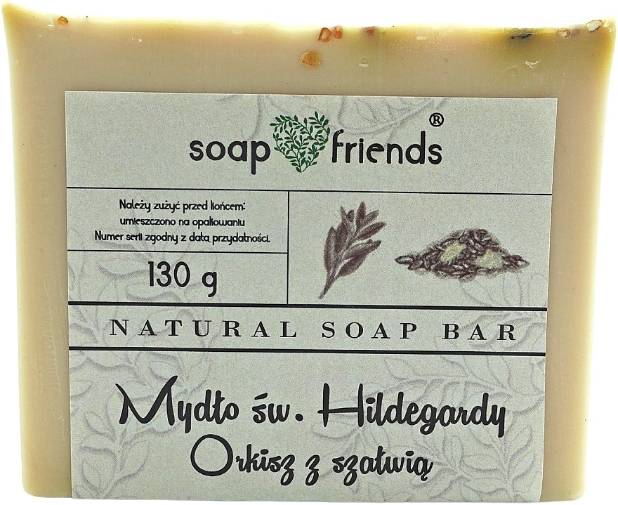 Mydło w kostce Orkisz z szałwią - Soap&Friends Saint Hildegard — Zdjęcie N1