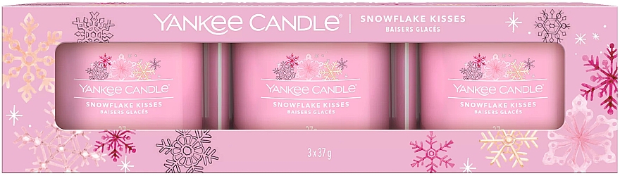 Mini świeczka zapachowa w szkle - Yankee Candle Snowflake Kisses Filled Votive — Zdjęcie N3