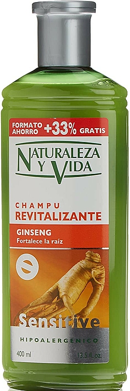 Rewitalizujący szampon do włosów Żeń-szeń - Natur Vital Revitalizing Sensitive Ginseng Shampoo — Zdjęcie N2