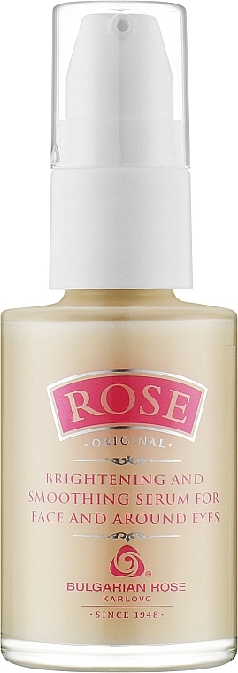 Rozjaśniająco-wygładzające serum do twarzy i oczu - Bulgarian Rose Rose Original Brightening & Smoothing Face & Eye Serum — Zdjęcie N1