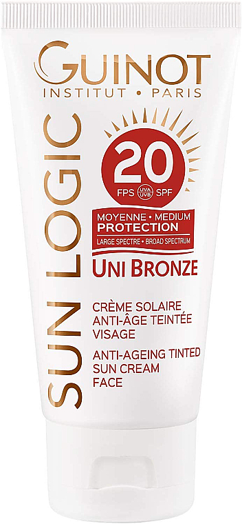 Przeciwstarzeniowy krem koloryzujący do twarzy SPF 20 - Guinot Sun Logic Uni Bronze Anti-Ageing Tinted SPF20  — Zdjęcie N1