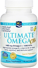 Suplement diety Omega+D3 o smaku cytrynowym, 1480 mg - Nordic Naturals Ultimate Omega Xtra — Zdjęcie N1