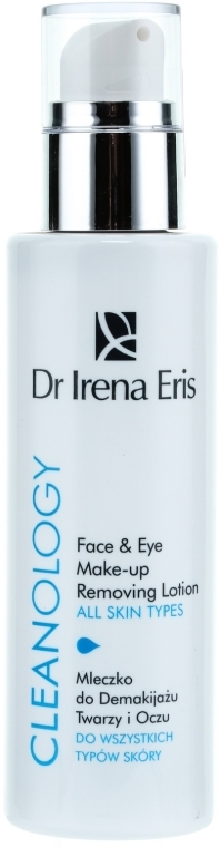 Mleczko do demakijażu twarzy i oczu do wszystkich typów skóry - Dr Irena Eris Cleanology Face & Eye Make-Up Removing Lotion All Skin Types — Zdjęcie N1