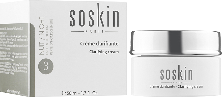 Krem rozjaśniający do twarzy - Soskin Clarifying Cream — Zdjęcie N2