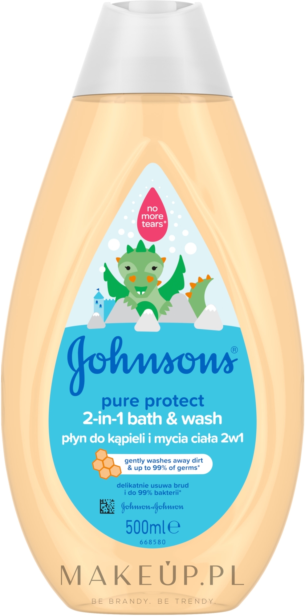 Płyn do kąpieli i mycia ciała 2 w 1 - Johnson’s® Baby Pure Protect — Zdjęcie 500 ml