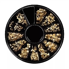 Dekoracyjne cyrkonie do paznokci, złote №04 - NeoNail Professional Nail Art Carousel Gold — Zdjęcie N1