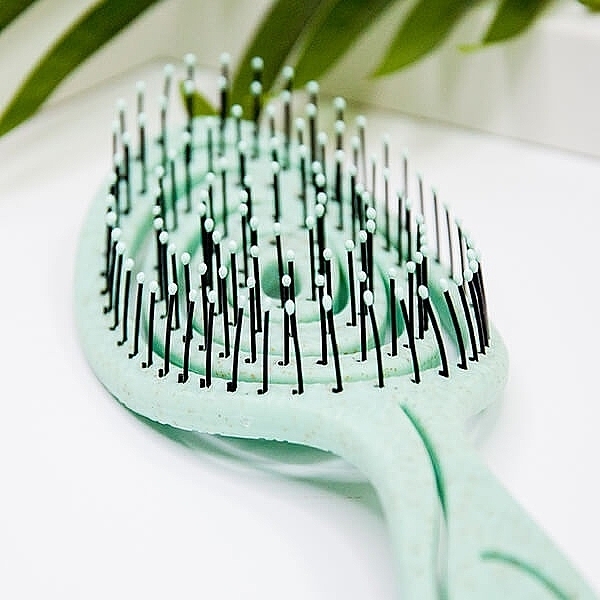 Biodegradowalna szczotka do włosów, zielona - Yeye — Zdjęcie N3