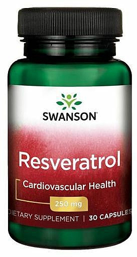 Suplement diety na odchudzanie 250 mg, 30 szt. - Swanson Resveratrol  — Zdjęcie N1