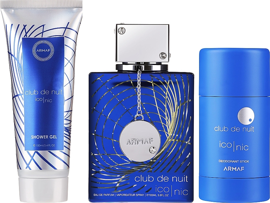 Armaf Club de Nuit Blue Iconic - Zestaw (edp 105 ml + deo stick 75 g + sh/gel 100 ml) — Zdjęcie N1