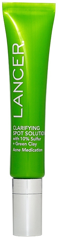 Krem punktowy na pryszcze - Lancer Clarifying Spot Solution with 10% Sulfur + Green Clay — Zdjęcie N1