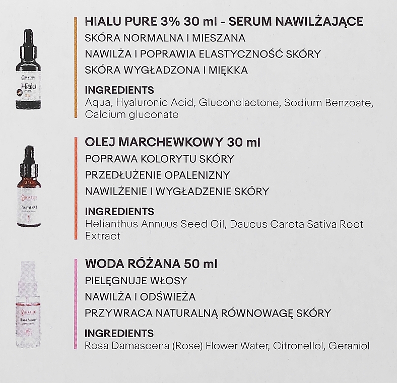 Zestaw - Natur Planet Holiday Mast Have (f/ser/30 ml + b/oil/30 ml + rose water/50 ml + bag/1pc) — Zdjęcie N4