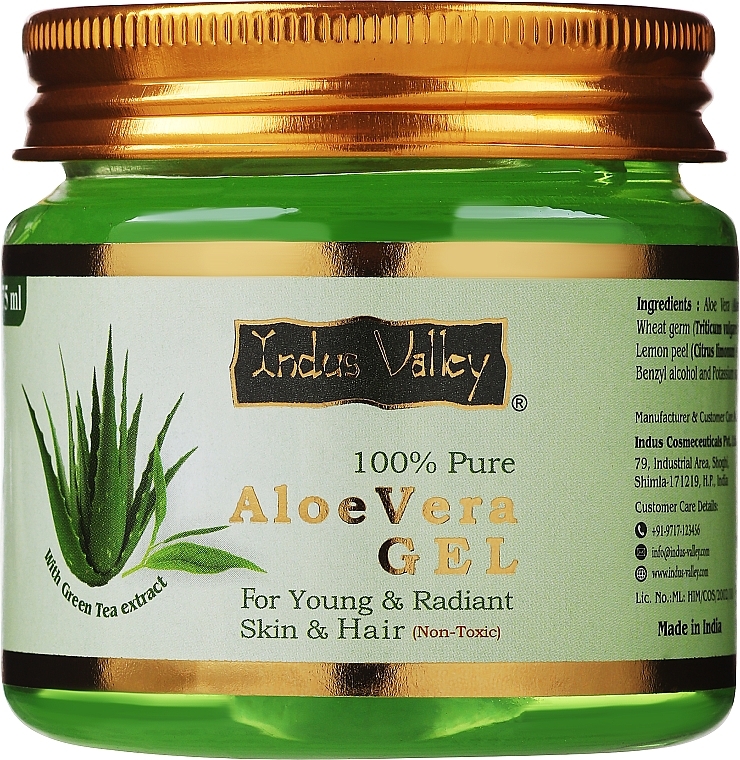 Aloesowy żel do skóry i włosów - Indus Valley Bio Organic Aloe Vera Gel — Zdjęcie N1