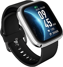 Smartwatch, srebrno-czarny - Garett Smartwatch GRC STYLE Silver-Black — Zdjęcie N4