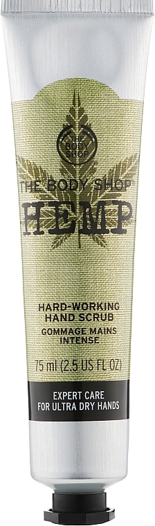 Peeling do rąk z olejem konopnym - The Body Shop Hemp Hard-Working Hand Scrub — Zdjęcie N1
