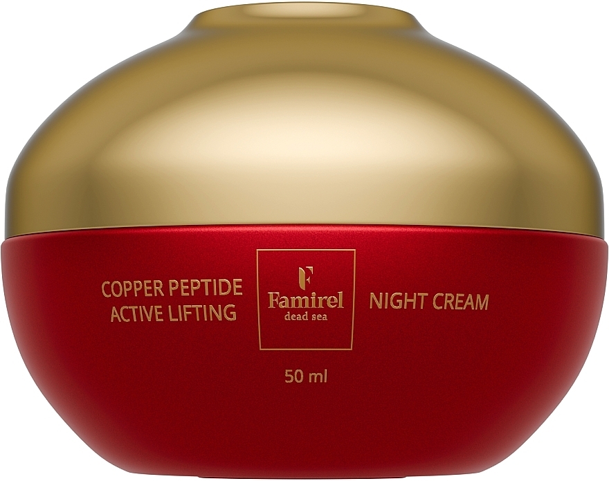 Krem na noc do twarzy liftingująco-aktywny z peptydami - Famirel Copper Peptide Night Cream — Zdjęcie N1