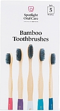 Zestaw bambusowych szczoteczek do zębów - Spotlight Oral Care 5-Pack Bamboo Toothbrushes — Zdjęcie N1
