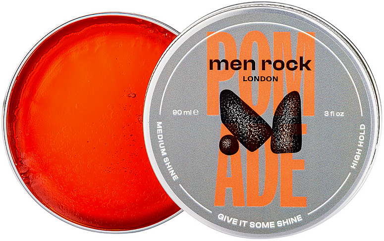 Nabłyszczająca pomada do włosów, mocno utrwalająca - Men Rock Pomade High Hold Medium Shine — Zdjęcie N2